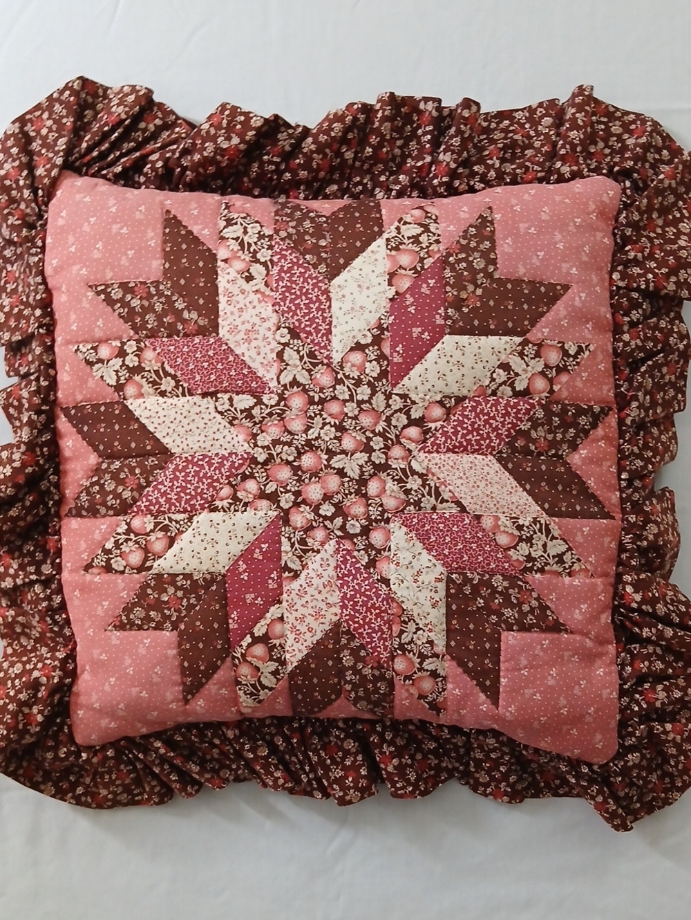 Vintage Handmade Quilted Pillow